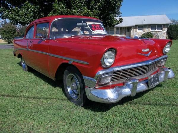 1956 Chevrolet Bel Air/150/210 (Red/black and white)