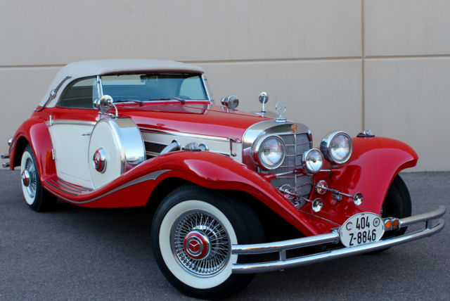 1936 Replica/Kit Makes Mercedes Benz 540K 500K (Red & Ivory/Black)