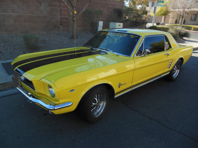 1966 Yellow ford mustang