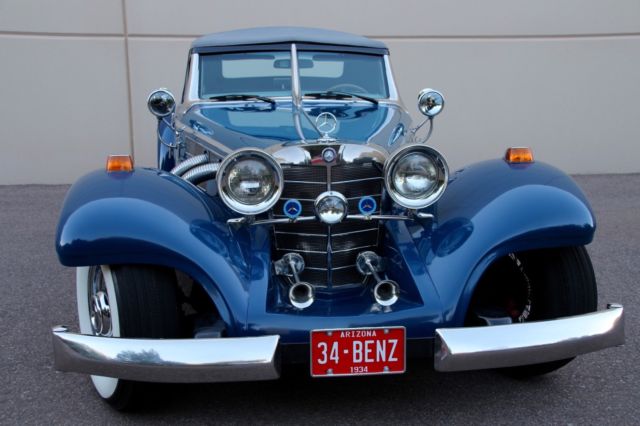 1934 Replica/Kit Makes Mercedes Benz 500K 540 K (Blue/Gray)