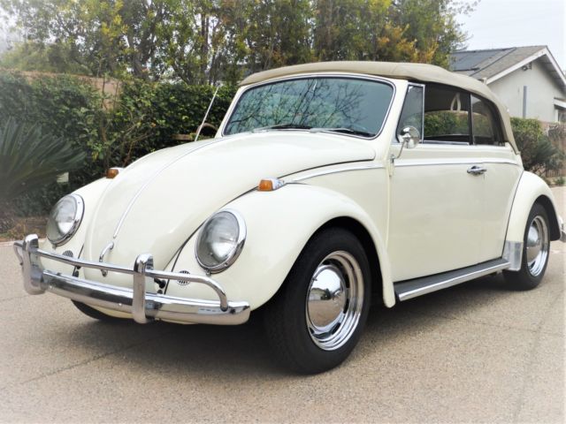 1966 Volkswagen Beetle - Classic (White/Beige/Tan)