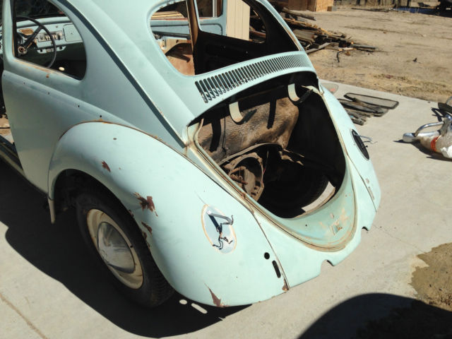 1961 Volkswagen Beetle - Classic (Blue-green/Tan)