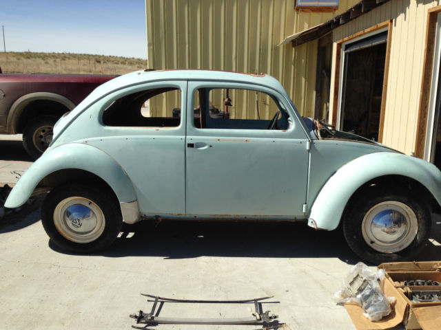 1961 Volkswagen Beetle - Classic (Blue-green/Tan)