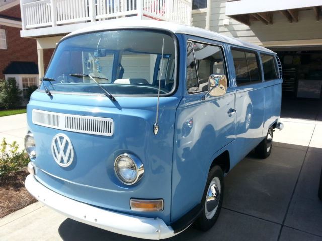 1968 Volkswagen Bus/Vanagon (Blue with white top/White seats black dash)