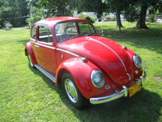 1966 Volkswagen Beetle - Classic (Ruby Red/Tan)