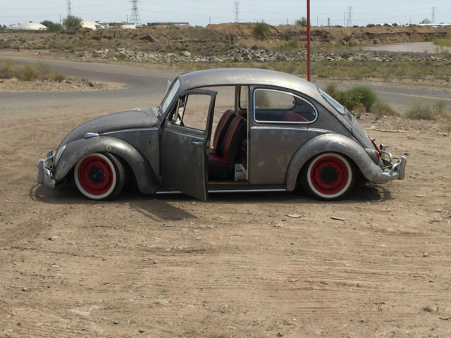 1966 Volkswagen Beetle - Classic (Bare Metal/Red/Black)