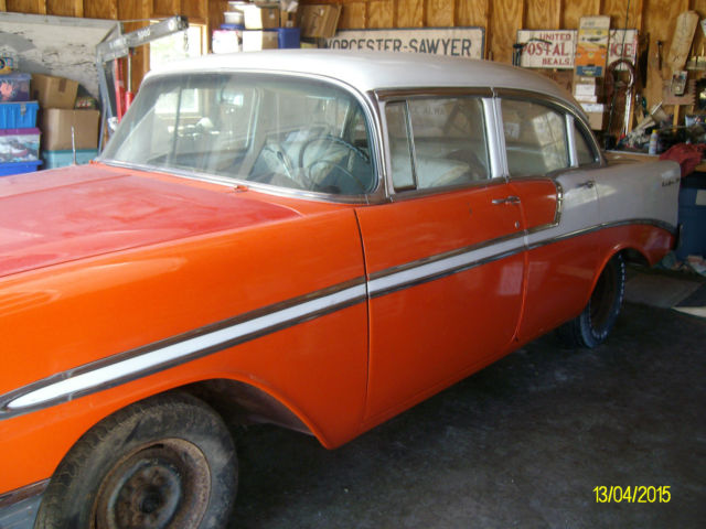 1956 Chevrolet Bel Air/150/210 (Orange/White/Brown)