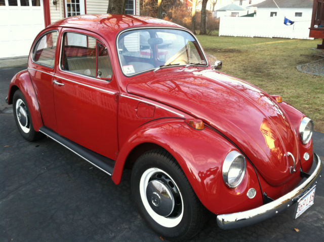 1970 Volkswagen Beetle - Classic (Red/Light Grey panels, Beige Pin stripe seats)