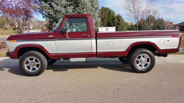 1978 Ford F-250 (cranberry and silver/Brown and red)