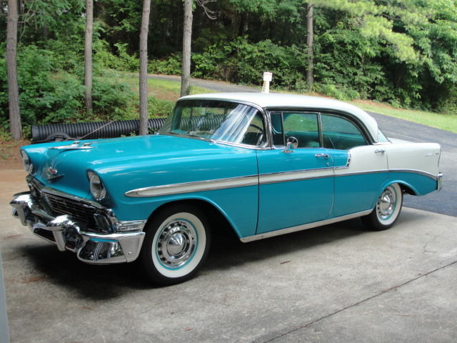 1956 Chevrolet Bel Air/150/210 (Turquoise/White/Turquoise/White)