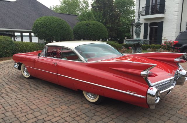 Seller Of Classic Cars 1959 Cadillac Deville Red Red White