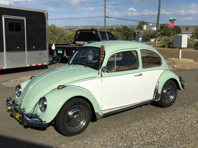 1967 Volkswagen Beetle - Classic (Green and white/Tan)