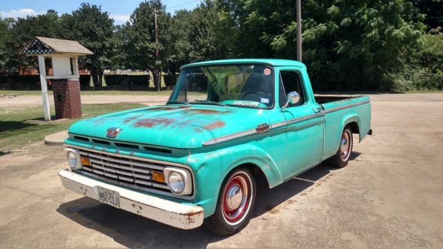 1963 Ford F-100 (Carribbean Turquoise/Carribbean Turquoise and white)
