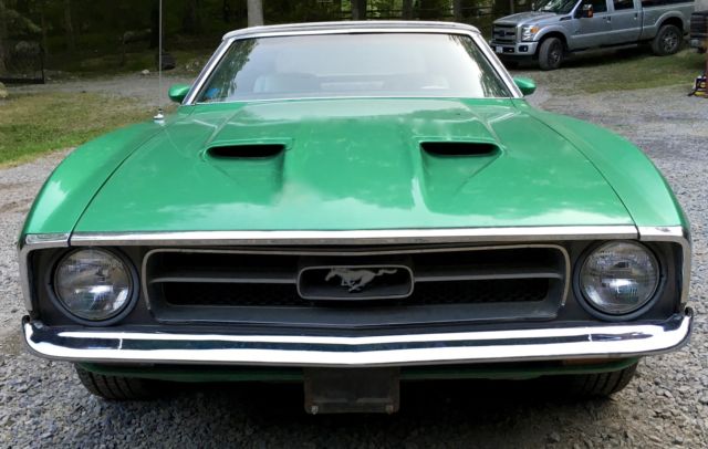 1971 Ford Mustang (GRABBER GREEN METALLIC FACTORY COLOR/WHITE)
