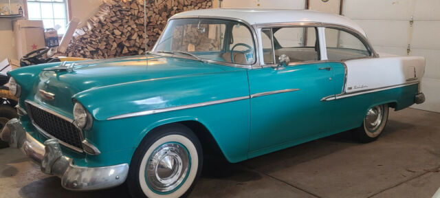 1955 Chevrolet Bel Air/150/210 (Teal and White/Aqua and White)